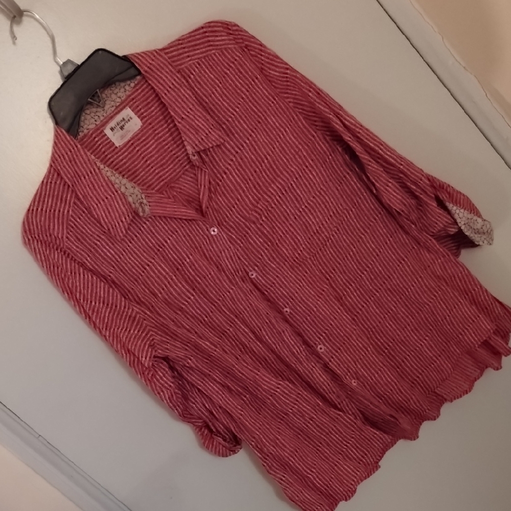 Holding Horses Pink and Black Striped Shirt